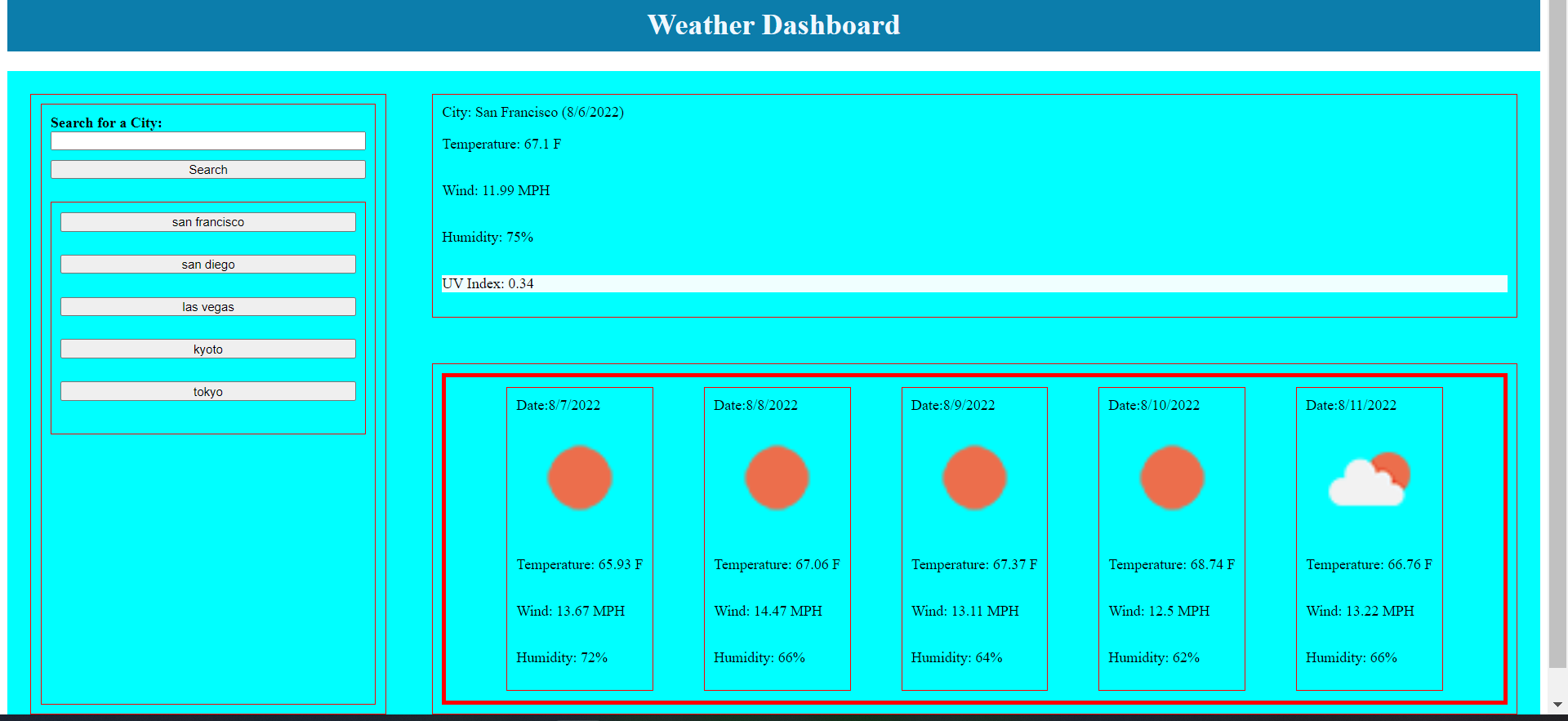 Weather Dashboard